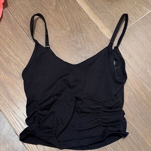 FP Movement by Free People Black Ruched Top